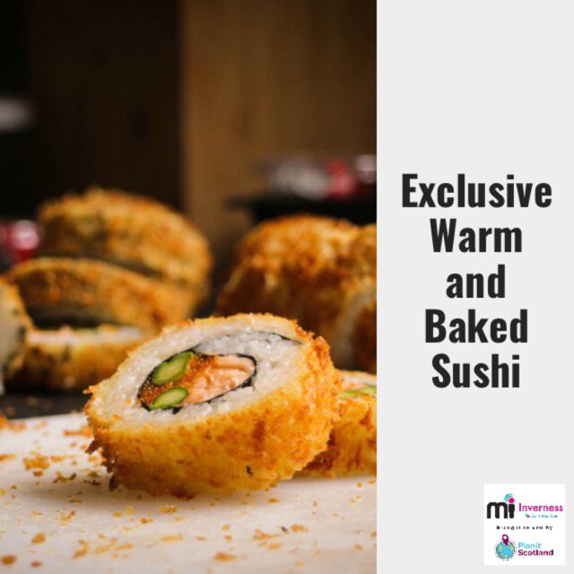 miinverness's tweet image. @FirstSushi deliver warm &amp;amp; baked sushi, inc chicken, prawn &amp;amp; salmon tempura sushis &amp;amp; spicy baked salmon. Order now: firstsushi.co.uk