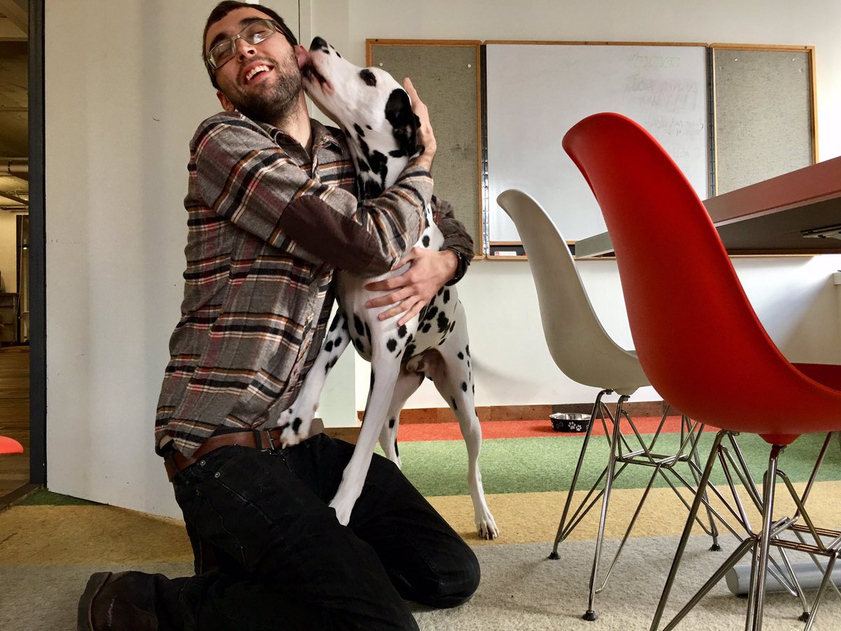 SyracuseCoworks's tweet photo. #Coding, donuts...Dalmatians? That's right! @SyracuseCoworks was abuzz today w/ @StartFastCODE students + four-legged friends! @CHEXdotTV https://t.co/8Xf7WZbatb