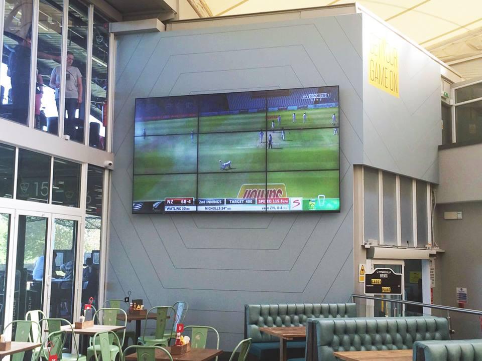 TopgolfUK's tweet photo. How good is the @anthonyfjoshua fight going to look on this later?! Catch it live at #Topgolf #Watford. #BigScreenBoxing #JoshuaMolina https://t.co/VPUaOgP6A3
