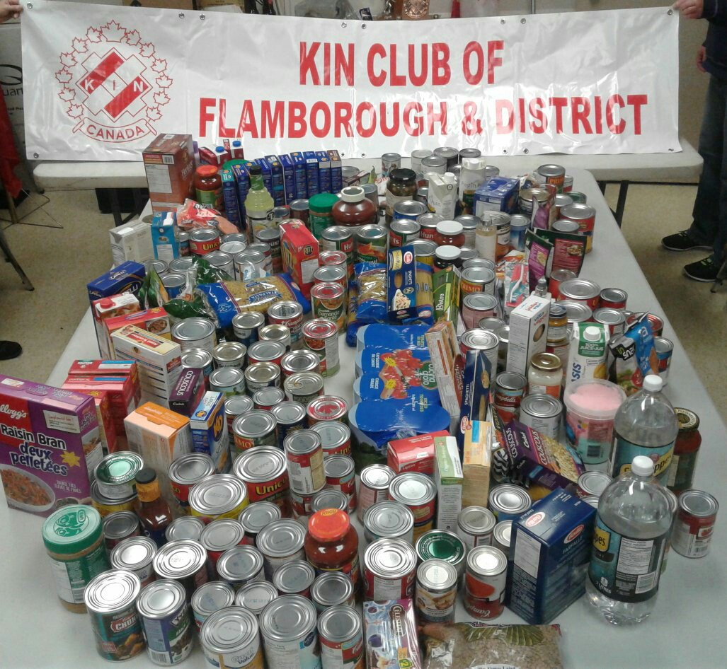 FlamKinClub's tweet photo. A great haul for the local food bank. Thank you #Flamborough and  Waterdown for your amazing donations #HamOnt https://t.co/y1ZyWjeTez