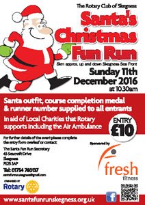 Skegness Santa Fun Run: 11th December 2016 at 10.30am.
skegnessrotary.org.uk/21-santa-s-fun…
