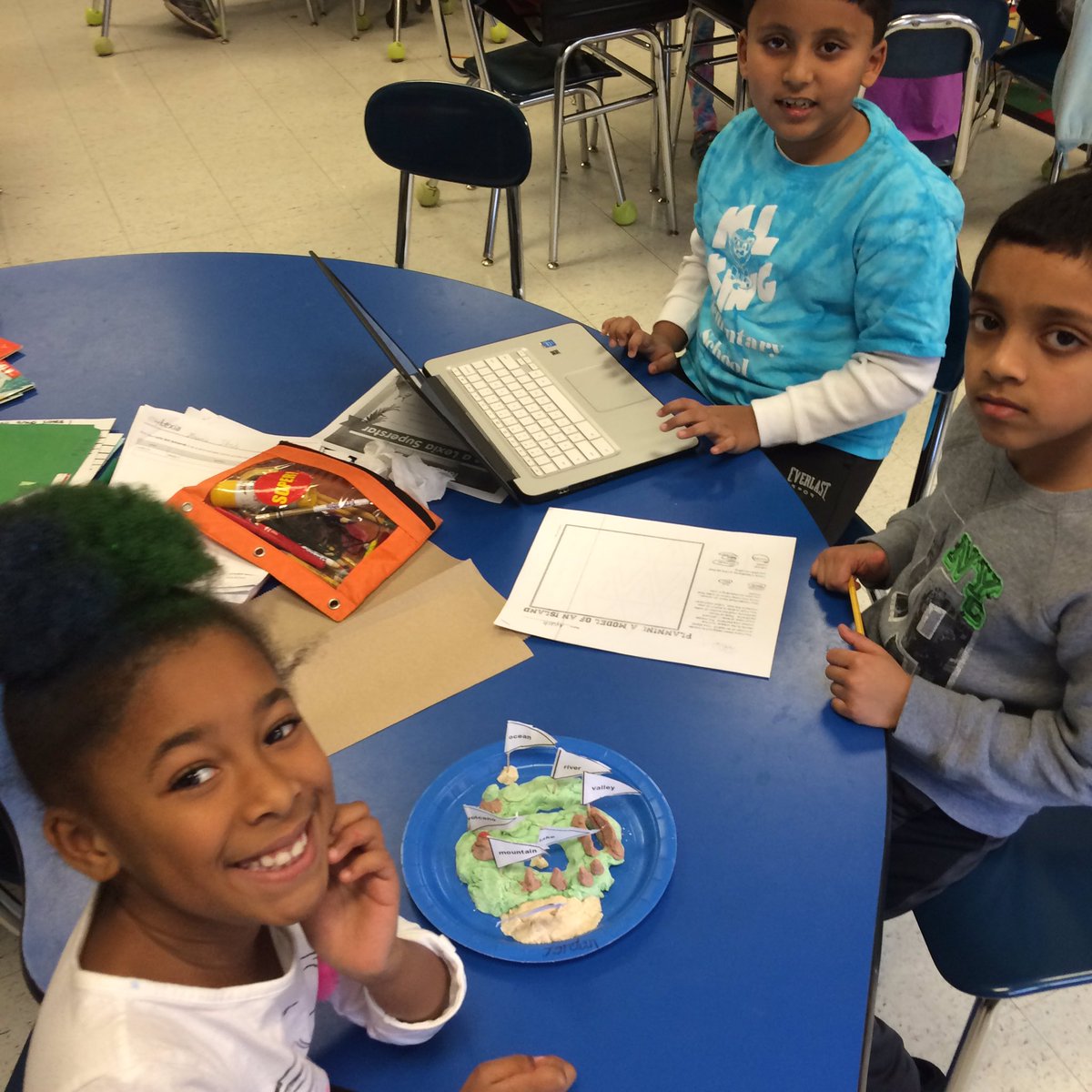 2nd grade hand-on mapping is stemming alone <a href="/mlkedison/">Martin Luther King</a> #STEM