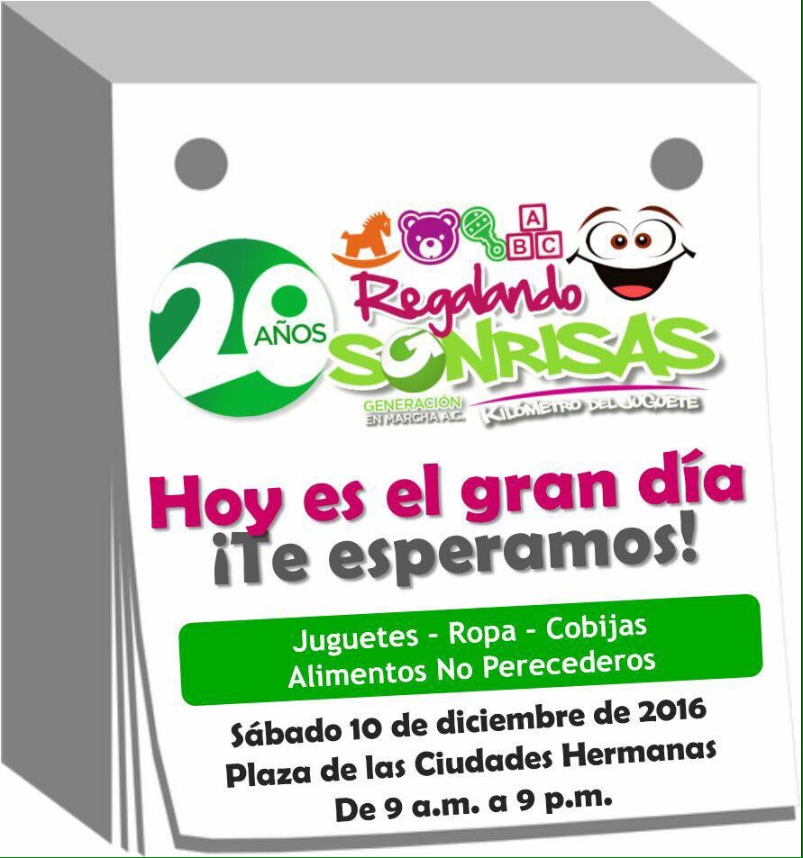 Lore_Zamora21's tweet photo. Hoy es el día!! #Kmdeljuguete #20añosRegalandoSonrisas @GMAC_RE @XESJRADIO https://t.co/w6C2g5T2Is