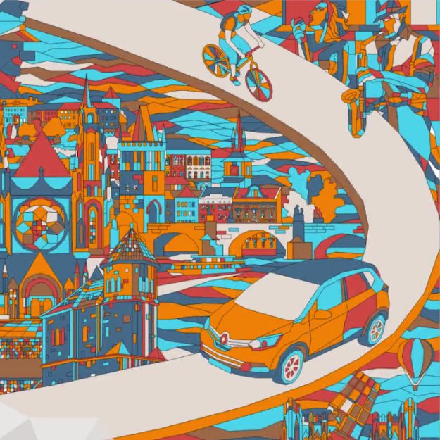 Envelop's tweet image. Voor de Renault Captur #campagne werkte Grape Ukraine succesvol samen met #illustrator Andriy Yermolenko: vimeo.com/184013199