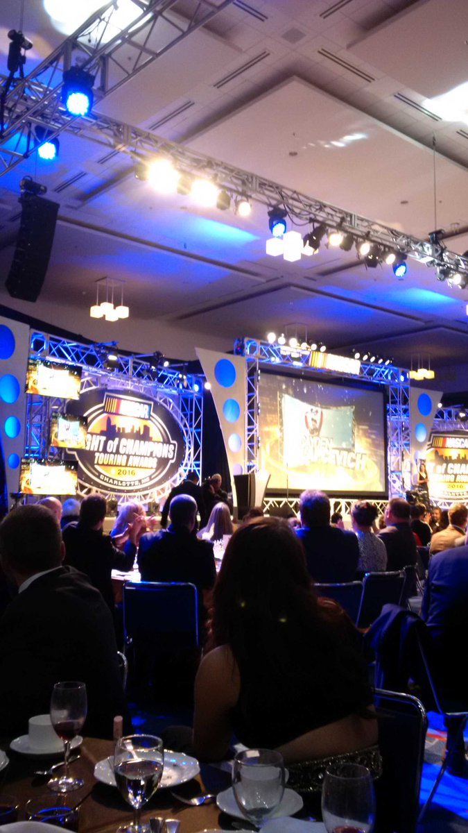 Nascar Banquet. @CBRTinc @piloti <a href="/PintysSeries/">Pinty's Series Scene</a> <a href="/NASCARHomeTrack/">NASCAR_Roots</a> <a href="/NASCARonTSN/">NASCAR on TSN</a> <a href="/NASCAR/">NASCAR</a>. Awesome night.