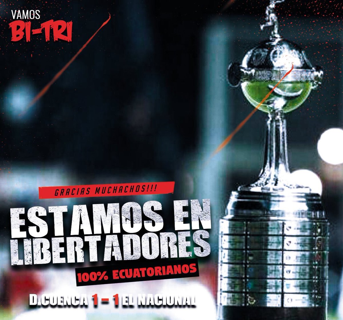 Después de 4 años sin jugar torneos internacionales, el crá del Lolo Favaro mete al <a href="/elnacionalec/">Club Deportivo El Nacional</a> en una nueva Copa Libertadores!!! #Bitri