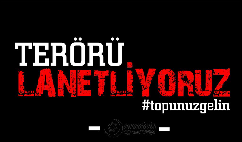 İstanbul'daki hain saldırıyı lanetliyor ve şer ittifakına meydan okuyoruz
BAŞARAMAYACAKSINIZ #topunuzgelin 
#patlama