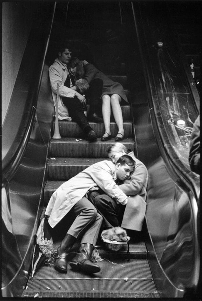 Grand Central Terminal, New Years Eve, 1969. Photograph by Leonard Freed.