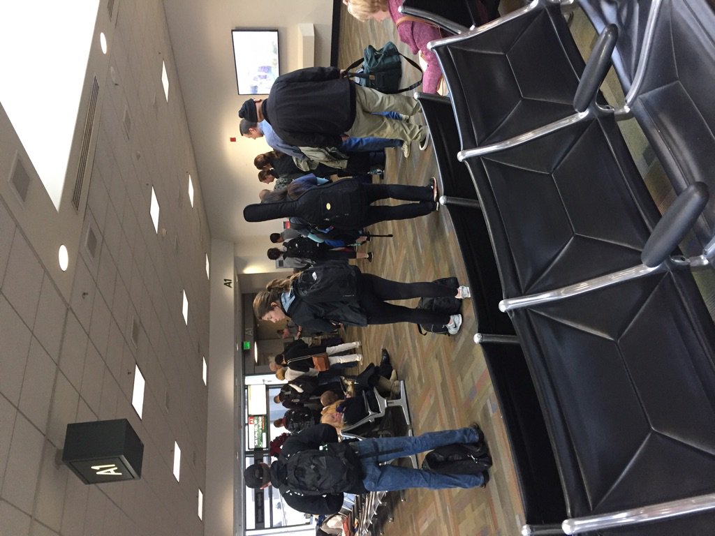 rse_a's tweet photo. Hey @delta so flight gets delayed til next day and gate agent disappears so no one can rebook? Thanks. #sac https://t.co/wRIoG65GRk