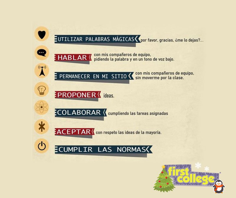 FirstcollegeTol's tweet image. Simples pasos para trabajar en equipo #ConsejoFirstCollege