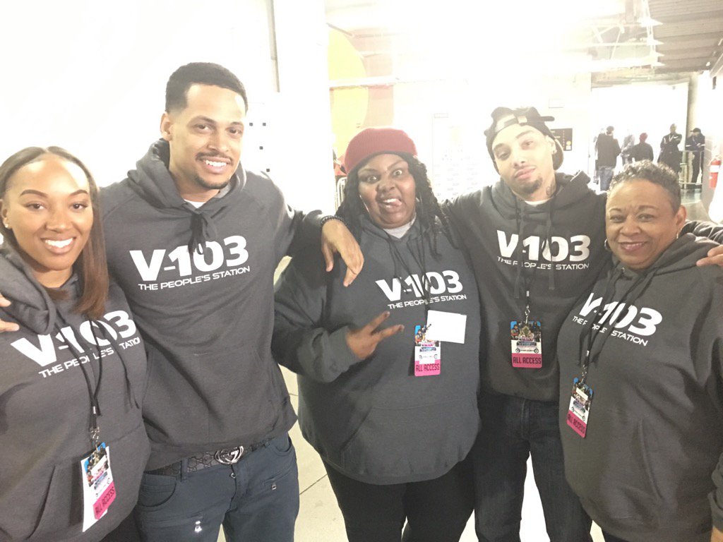 ryancameron's tweet photo. The @V103Atlanta crew is locked and loaded #v103winterfest https://t.co/HiM0MAESgI