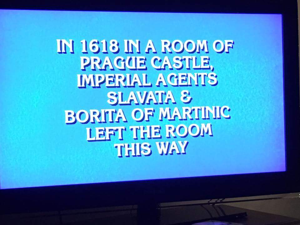 ehs_ap_euro's tweet photo. One of the best jeopardy answers I have see.... ever.

#defenestration 
#apeuro https://t.co/n7XmHTxdcA