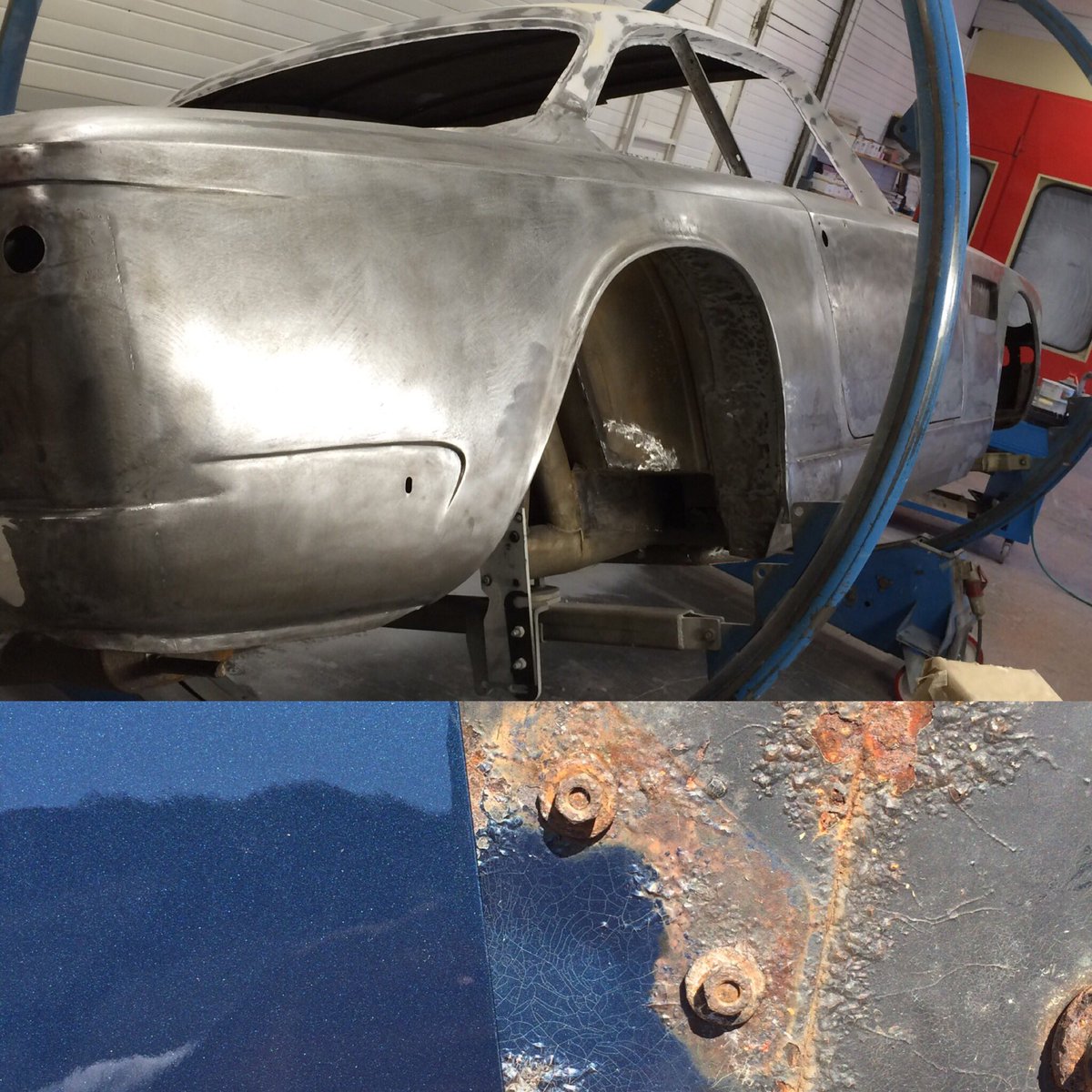 guerra_restauri's tweet photo. The coach builder work finished now goes to the paint in #blusera #maserati #sebring #carrozzeriaguerrasergio #metalshaping #luxuricars https://t.co/ZZUHhtgsSF