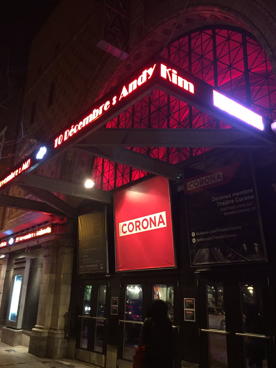 Our artists are starting to arrive at @TheatreCorona for our Montreal #AndyKimChristmas concert 🙌