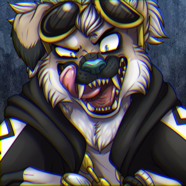 CajunFoxNight's tweet photo. "Wanna see what destruction looks like? Here it is in mutt form~! ITS YA BOI! " @Starmuttani (also tried out chromatic aberration effect) https://t.co/wmkpkouAr3