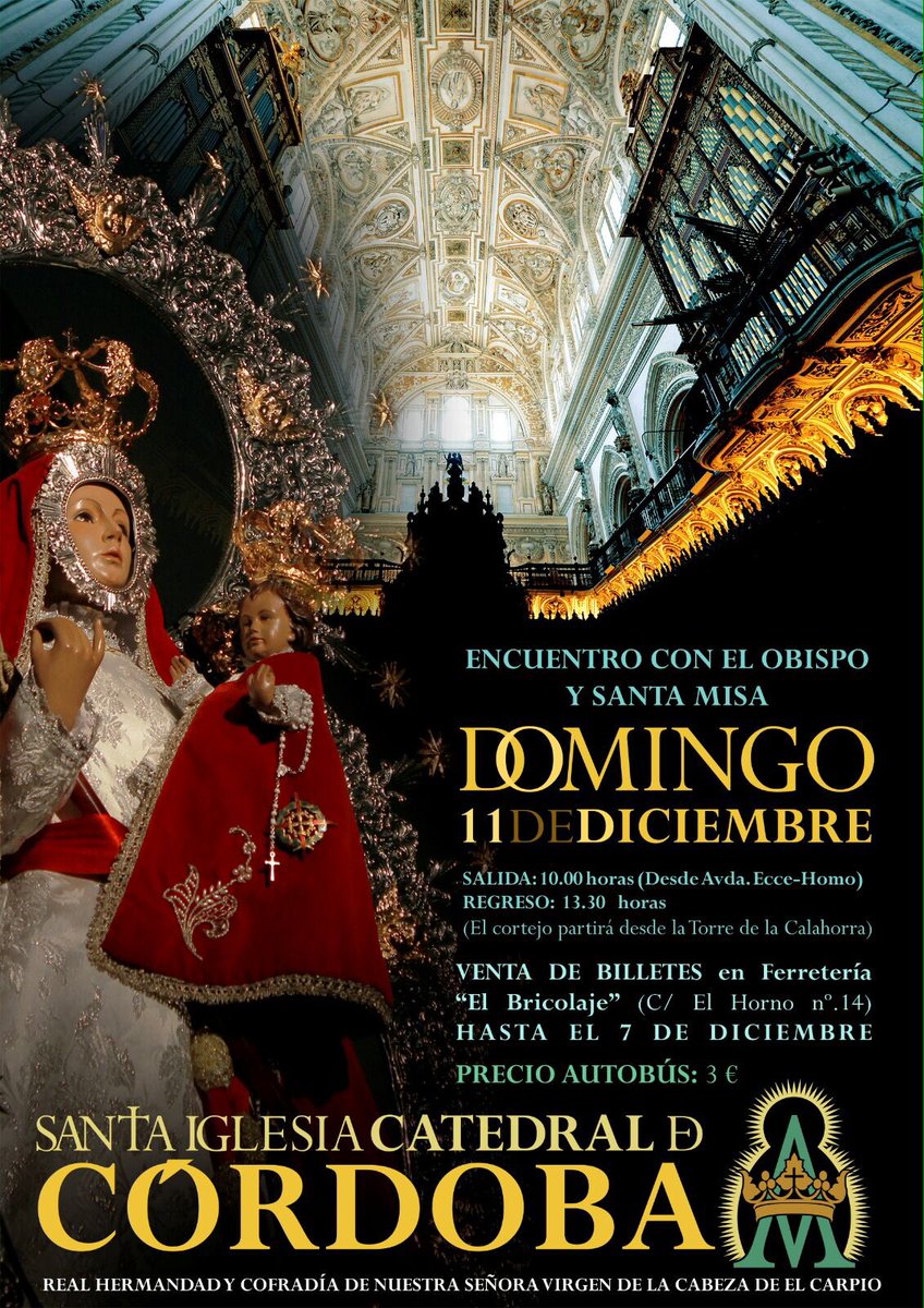 Hoy día grande para nuestra Real Hermandad Virgen de la Cabeza de El Carpio. #CoronacionPontificiaVCabezaElCarpio
