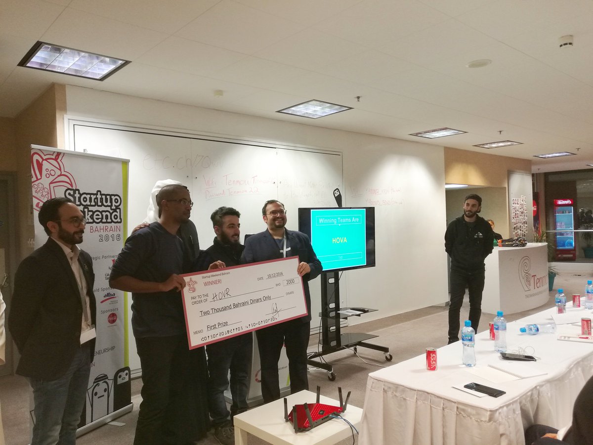 Tenmoubh's tweet photo. Congratulations to all Startup Weekend 2016 Winners! We're so happy to organise & host this successful event! @StartupWkndBH #SWBahrain https://t.co/UgnMTZIl2h