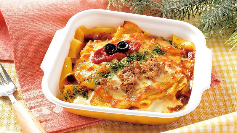 ローソン 2種ソースの焼パスタラザーニャ が発売中です ゆでたパスタと焼いたパスタの2層の食感が楽しいです ローソン T Co Xrciplkapv