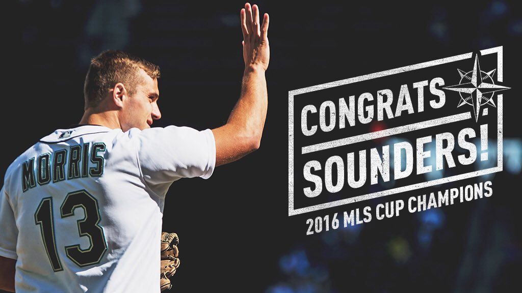 Mariners's tweet image. Congratulations @SoundersFC!

What a season. What a run. WHAT A FINISH! #MLSCup