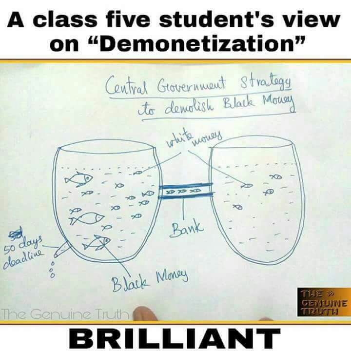 RituRathaur's tweet photo. A class 5 student brilliantly explains his view on #DeMonetization  !!

All idiots whining should take lessons 😎⤵ https://t.co/Vc1l0rK04U