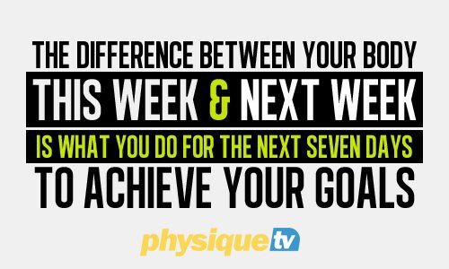 It's a new week! Time to start again and make it count! #PhysiqueTV #BeYourBest #Fitness #Week #Health #Nutrition