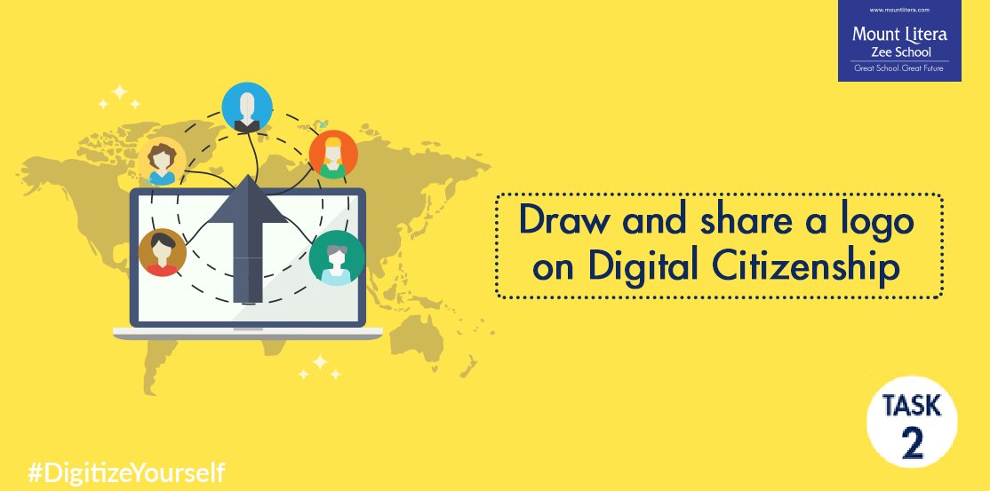 Mount_Litera's tweet image. #TaskOfTheDay! Share your creative side with us as you design a logo on Digital Citizenship. #DigitizeYourself @ContestIndia_ @Contest_in
