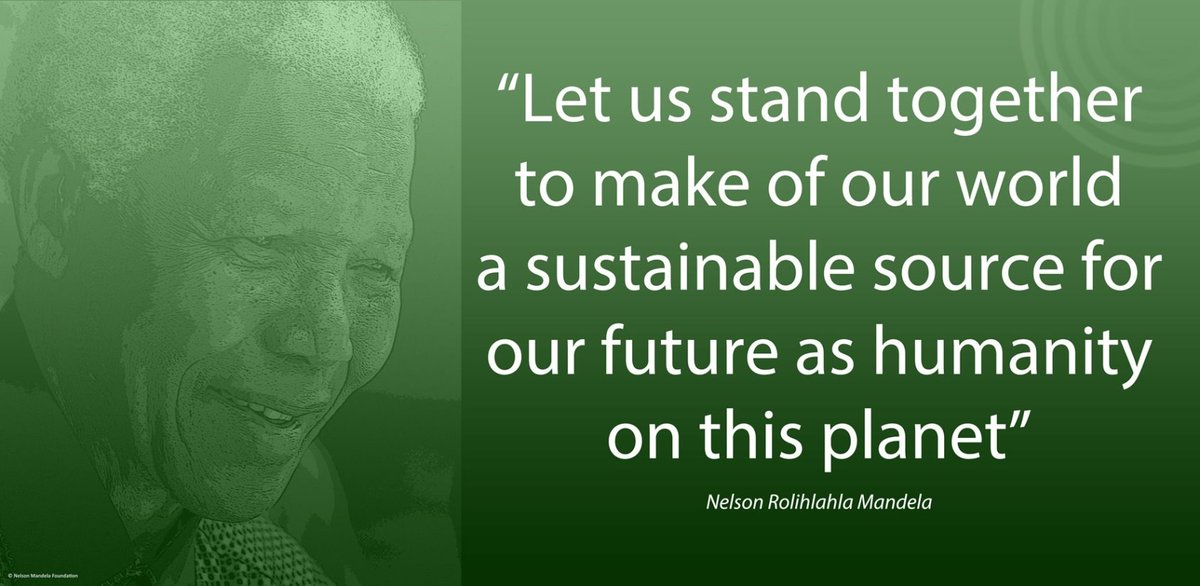 NelsonMandela's tweet image. "Let us stand together to make of our world a sustainable source for our future as humanity on this planet" #NelsonMandela #LivingTheLegacy