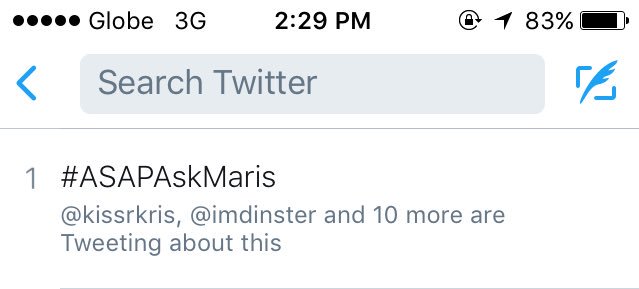 MissB2_'s tweet photo. Nakarating nako ng hospital, nakakain na ng lunch na't lahat.. Top 1 ang #ASAPAskMaris @MissMarisRacal Ang dameng gusto magtanong hahaha https://t.co/viXgkCN39w