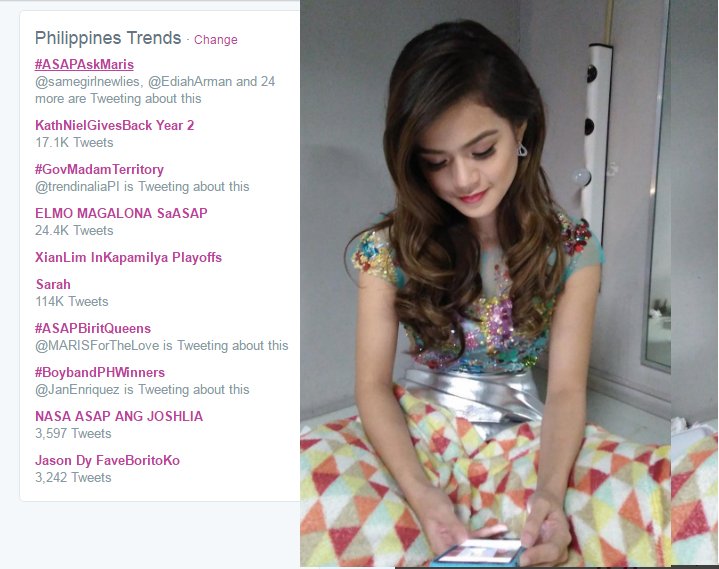 senyoramaris's tweet photo. NO.1 SPOT! SOLID 👏🏻👏🏻👏🏻👏🏻 #ASAPAskMaris @MissMarisRacal @ASAPOFFICIAL https://t.co/bXnSETRr5n