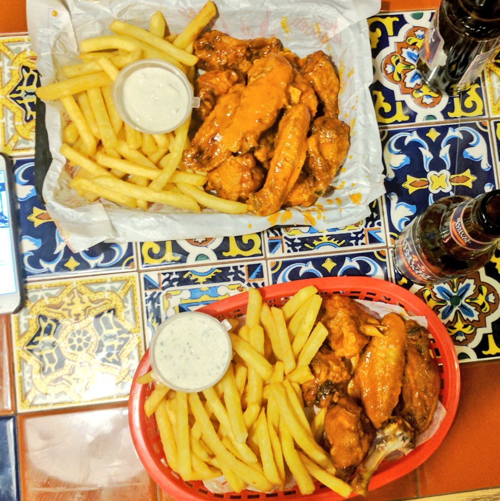 American feasting at <a href="/StickyWings/">StickyWings</a> #FoundOnCarte