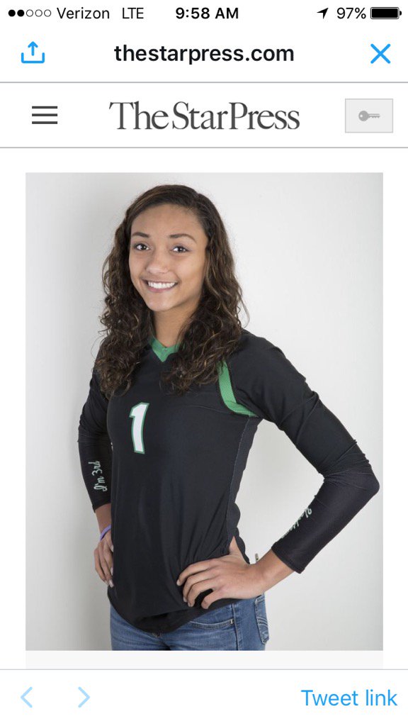 YVBTigers's tweet photo. Congratulations YVB's Kenzie Knuckles name ECI Volleyball Player of the Year by the Muncie Star Press https://t.co/9cKukyx18z