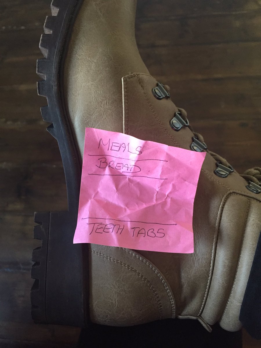 hpidds's tweet photo. Hey @NewLookHelp did you need your shopping list? Found it in my new shoes. Just incase you've forgotten to get meals, bread and teeth tabs? https://t.co/xXSUgwGSfl