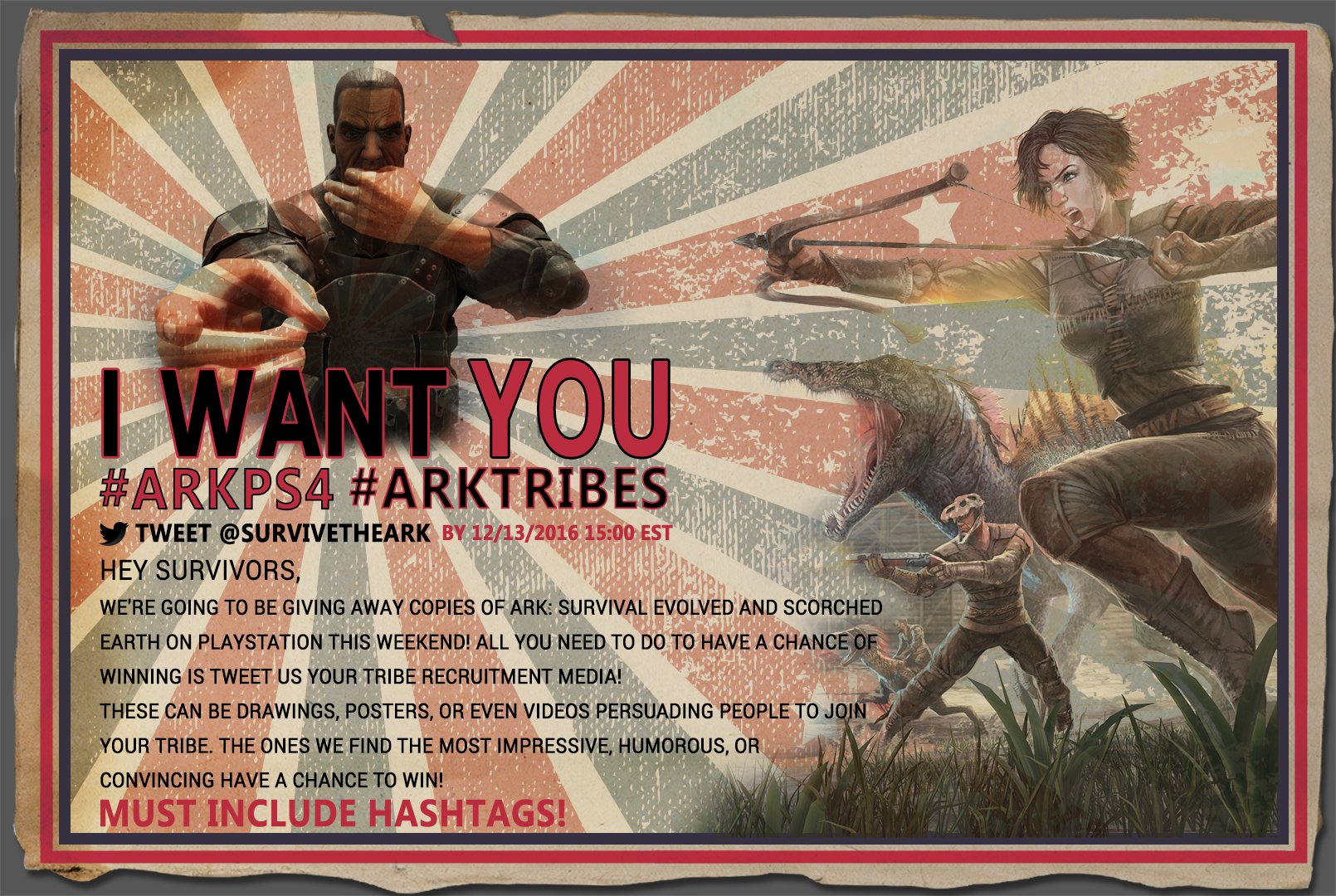 Ark Survival Evolved Pa Twitter Enter Our Ark Tribe Advertisement Contest For Chance To Win A Playstation Ark Survivor S Pack Arkps4 Arktribes Playark T Co Yyjzs2nujq Ark Survival Evolved Pa Twitter Enter Our Ark Tribe Advertisement Contest For Chance To Win A Playstation Ark Survivor S Pack Arkps4 Arktribes Playark T Co Yyjzs2nujq