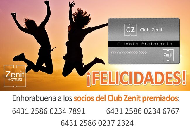 zenithoteles's tweet photo. Tres socios del Club Zenit se han llevado un finde gratuito en Zenit Hoteles¿es tu tarjeta? #ganadores #clubzenit https://t.co/pYheTETXuN