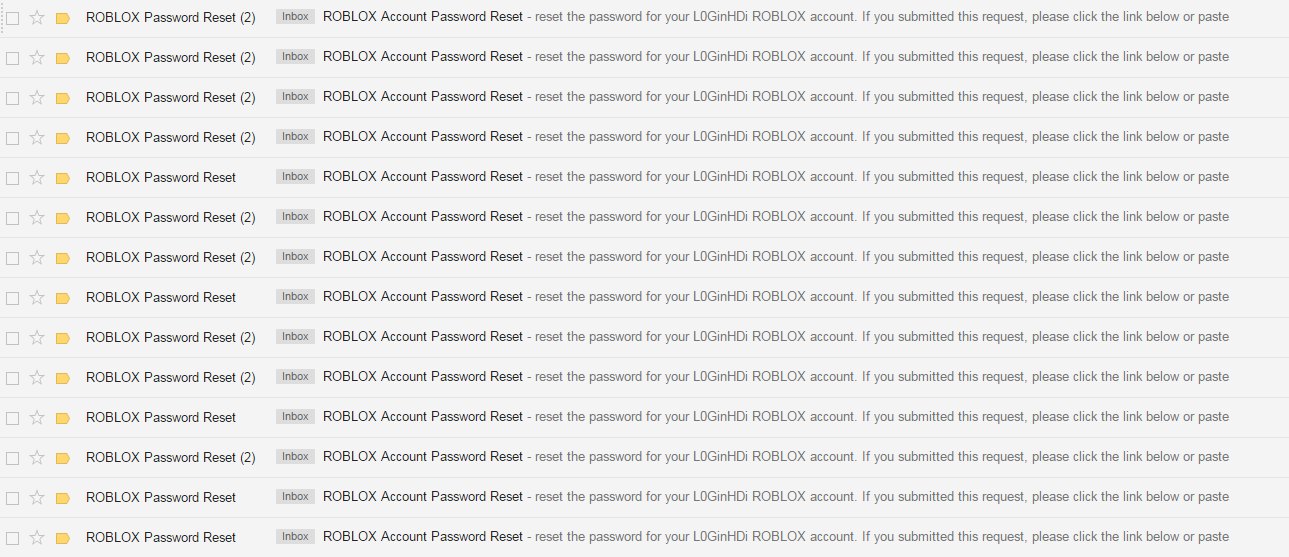 Loginhdi On Twitter I Keep Getting Emails Requesting Me To - roblox password reset email not sending