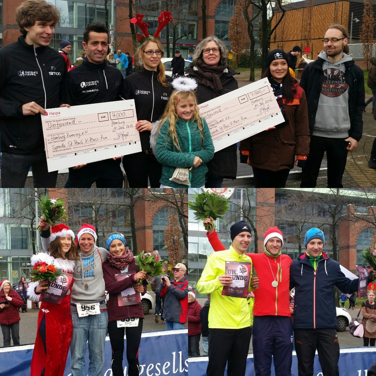 Danke an alle Läuferinnen &amp; Läufer, die die Spende an Hamburg Running e.V  und @Fanraeume möglich gemacht haben! #fcsp #xmassrun #Triathlon