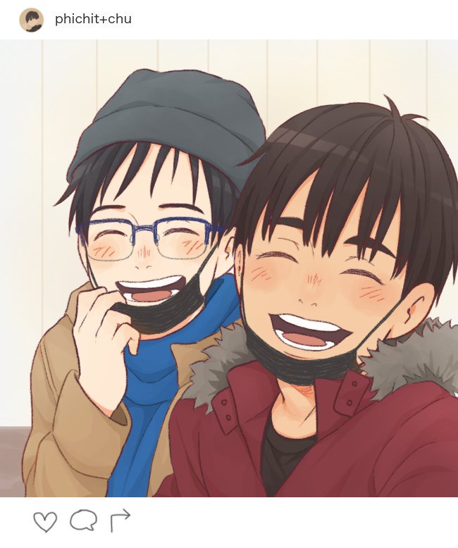 勝生勇利 「「勇利とおそろいだよ!」 」|らふのイラスト