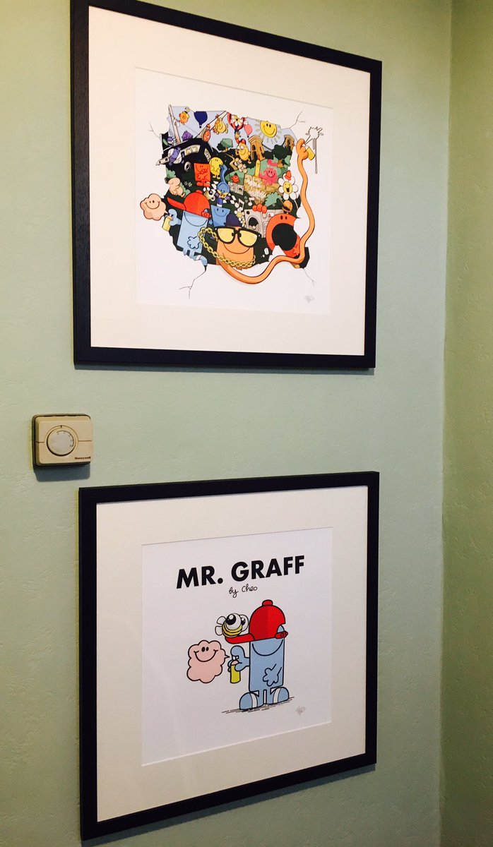 RebeccaMussell's tweet photo. Finally hung our new prints @Upfest #mrgraff #lookinggood @cheograff https://t.co/94chQ0jFOh