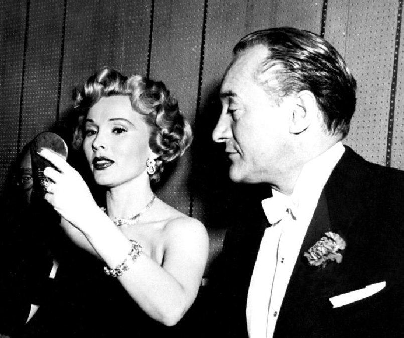 when I see Zsa Zsa with George Sanders I hear Leonard Cohen singing "I  was in it for your beauty, but you were in it for your beauty too"