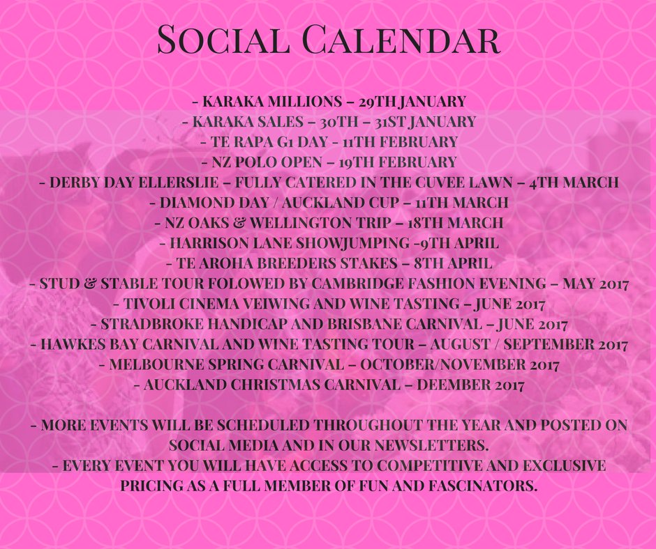 FunFascinators's tweet image. Our social calendar is up!!