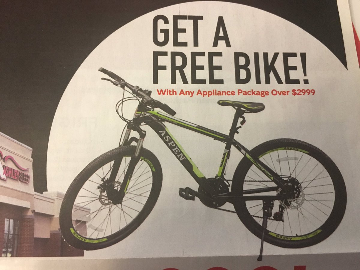 Don't buy as Aspen bike. Or $2999 of furniture. #suspensionfork #reversebrake