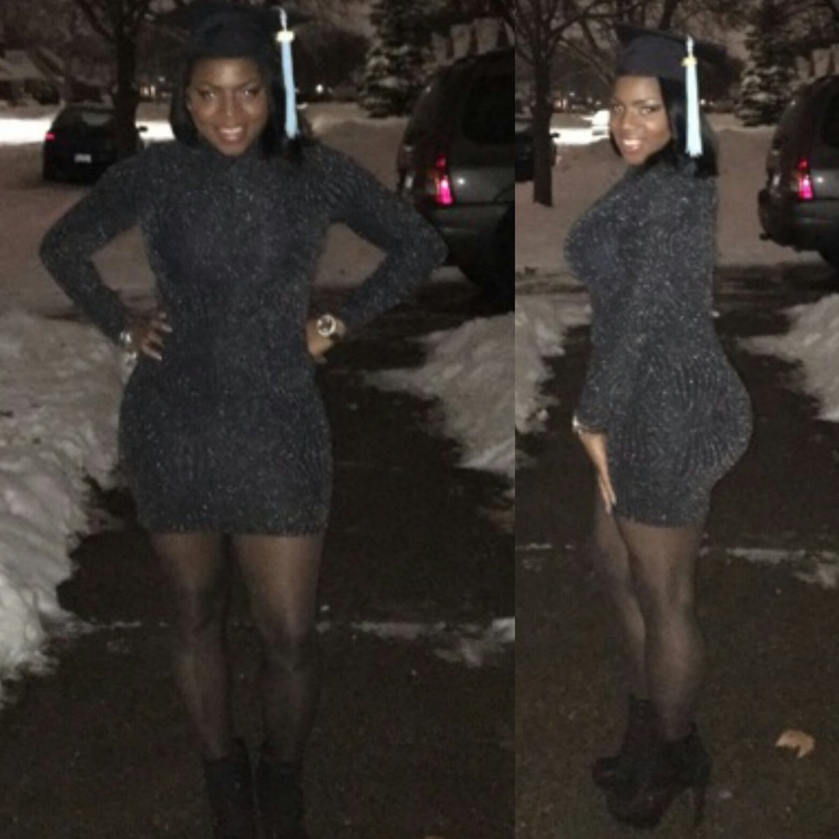 IamDanniBee's tweet photo. Slay dont play #2016graduate #masters https://t.co/9C9qtaTPjd