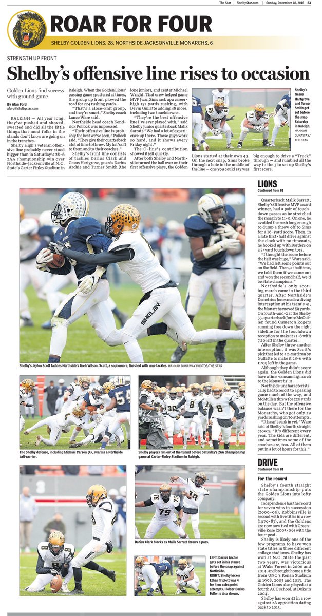 GabeWhisnant's tweet photo. Sunday Sports section 2AA championship pages @GldLionFootball. @starsptseditor coverage and @hannahcdunaway photos. @APSE_sportmedia https://t.co/PaYGBrPlD7
