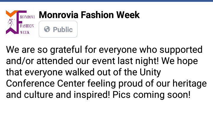 MonroviaFW's tweet photo. Thanks Liberia! See you in 2017! https://t.co/BTYk89J1mm