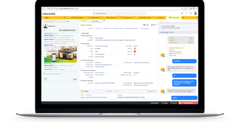 AdrianTowsey's tweet photo. "#Salesforce LiveMessage brings messaging to @ServiceCloud" at @TechCrunch https://t.co/m3g31fqJCJ #custserv https://t.co/iBxbR8UV13