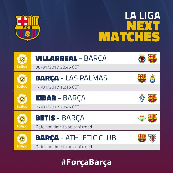 Next match barcelona Barcelona vs