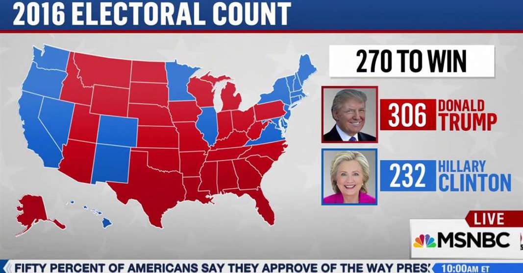 andersonatlarge's tweet image. Do the math. Donald Trump has 306 electoral votes. There&apos;s ONE faithless elector. #ElectoralCollege will make #PresidentElectTrump official.