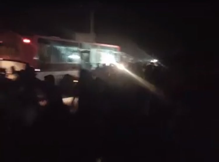 doamuslims's tweet photo. #Syria - 5 buses and 2 ambulances that were trapped for 8 hours have now reached the West countryside of #Aleppo safely. #TrappedInAleppo https://t.co/vnDDiNj9XM