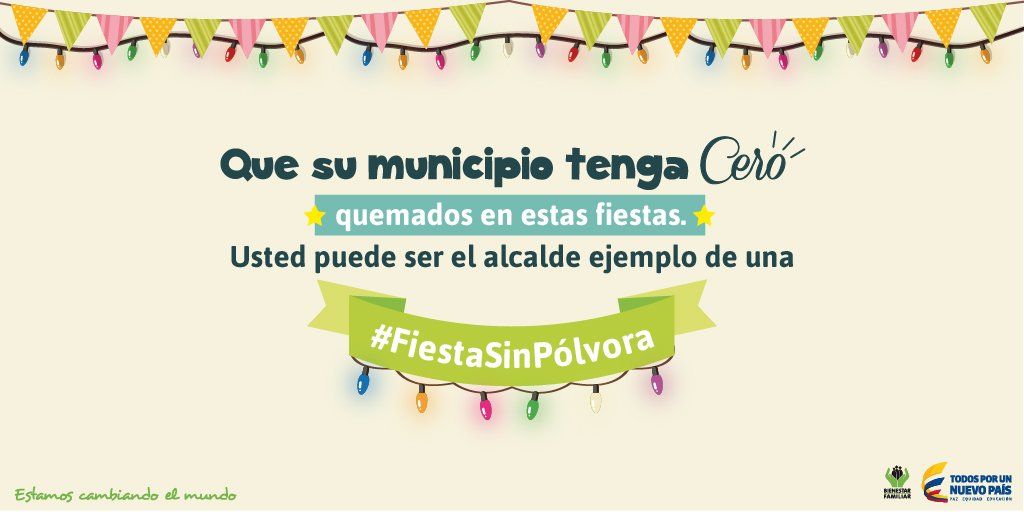 Mineducacion's tweet image. Que su municipio tenga CERO quemados en estas fiestas. Usted puede ser el alcalde ejemplo de una #FiestaSinPólvora.