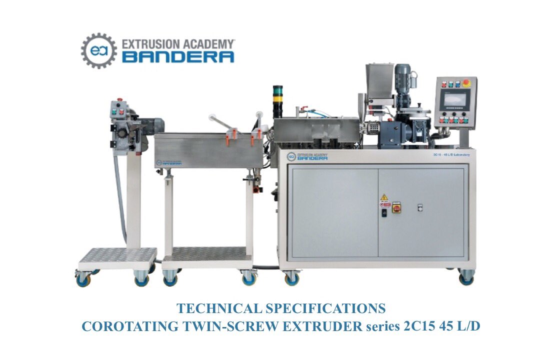 banderaontheweb's tweet photo. #grapholymer #extrusion of #graphene #2Dmaterial #nanocomposite in #polymer - #laboratory #equipment #plastics #twinscreew #MadeInItaly https://t.co/MUGLmcVjci